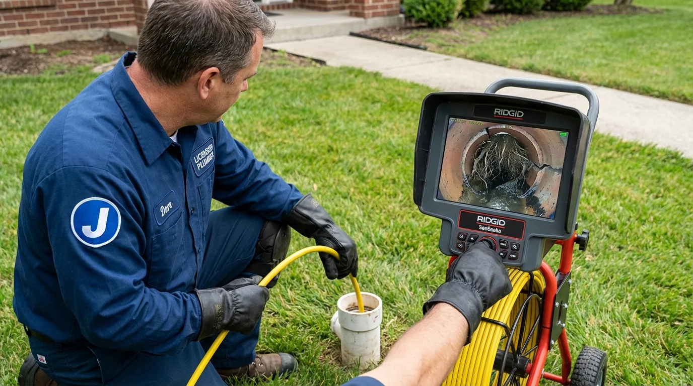 Sewer camera inspection being performed by Johns Plumbing LLC in White House